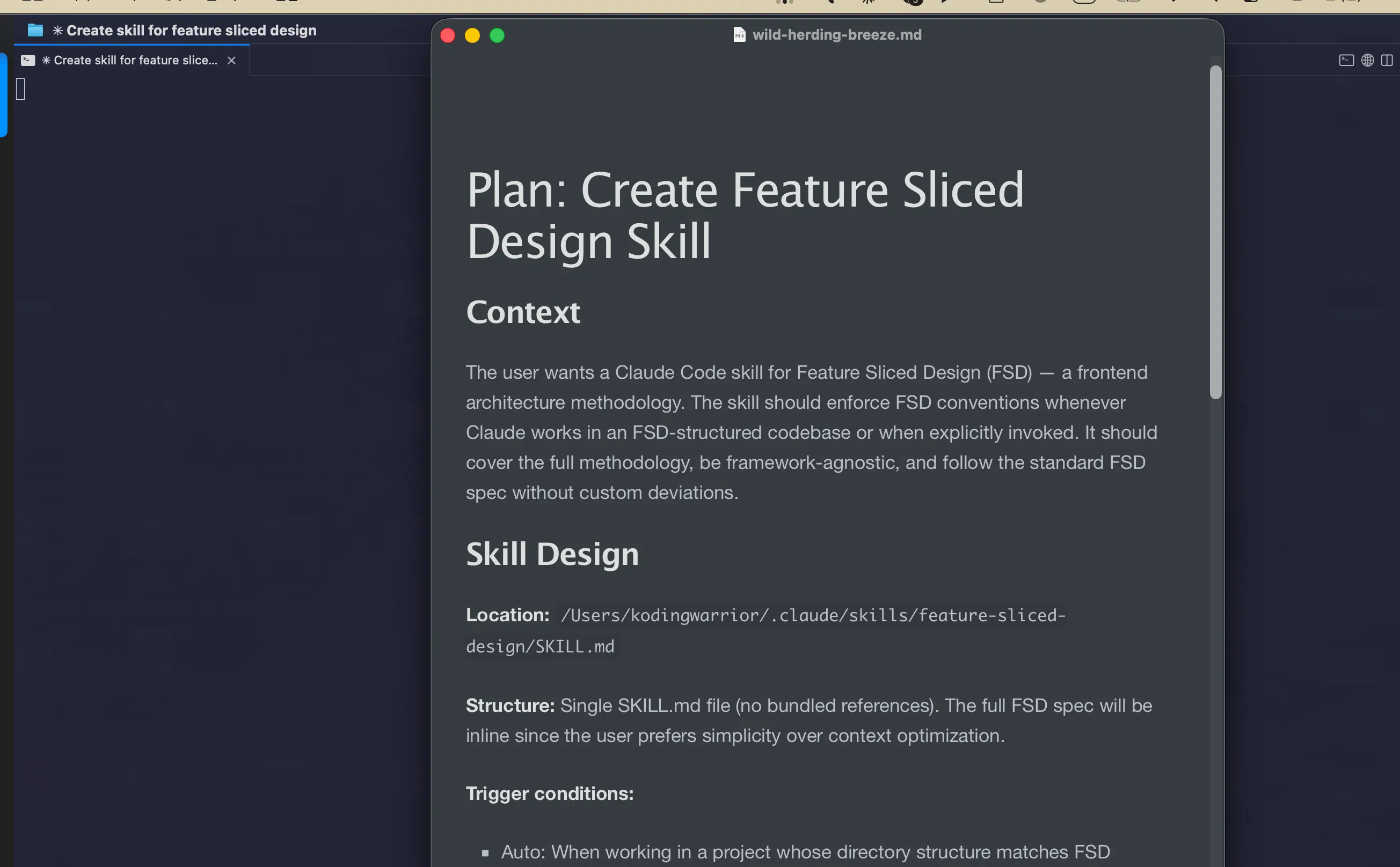 기존에는 Claude Code에서 에디터기반의 프롬프트 편집 모드에 들어갔을때 Vim 에디터 기반으로 편집을 하게 되는데, 마크다운을 Vim에서 편집하는 것은 어떻게 보면 효율적이긴 하지만, 직관성이 굉장히 떨어진다. 서식에 따라 적당히 이쁘게 스타일이 적용되는 GUI 기반의 마크다운 에디터를 Claude Code에서 열어서 편집할 수 있게 했더니 좀 더 형편이 나아졌다.