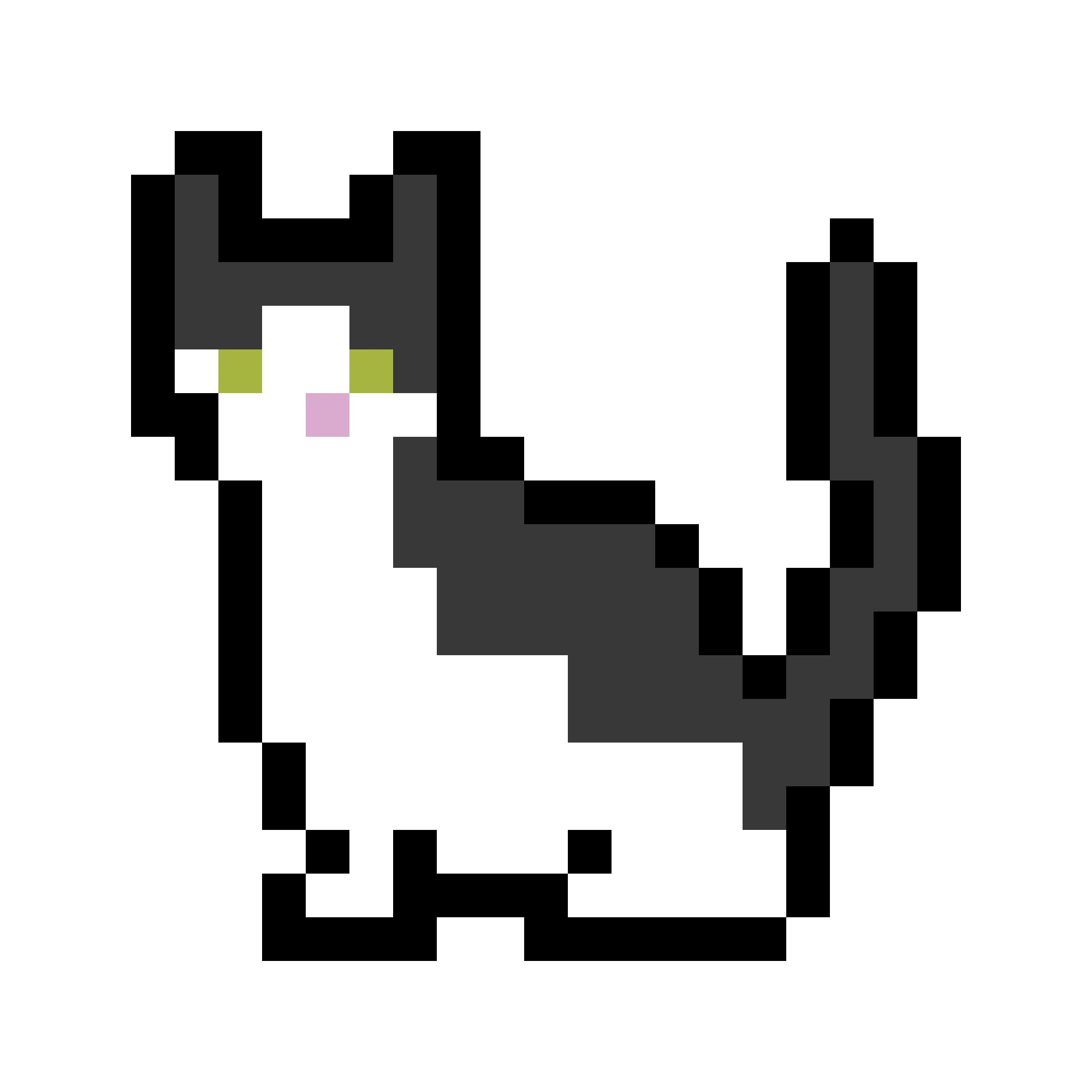 Pixel art drawing of our cat, Dubu.